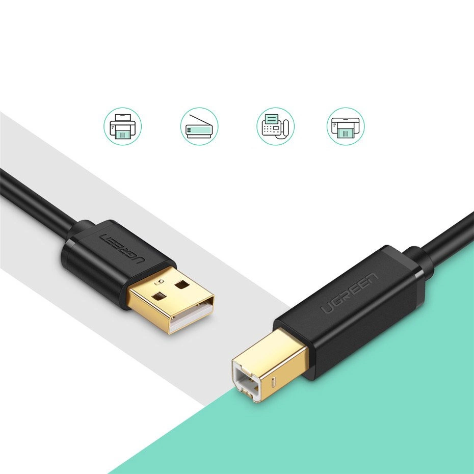 Ugreen cable USB - USB Type B cable (printer cable) 3m black (10351)eng
