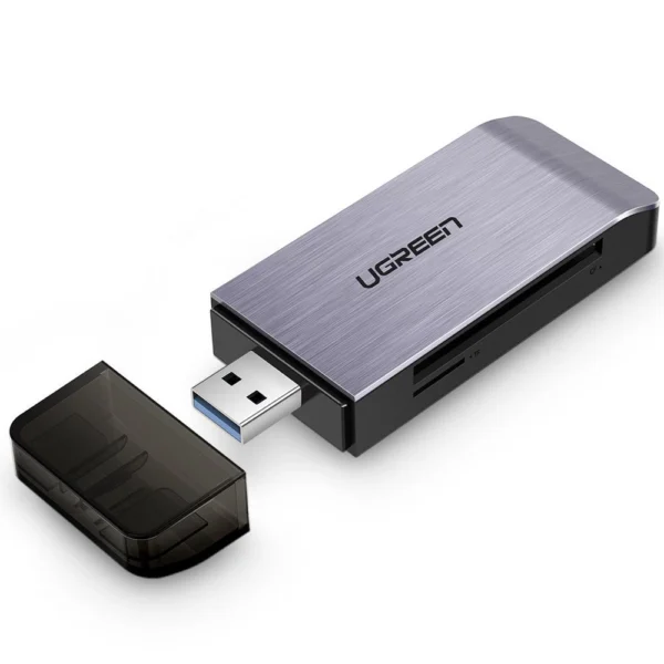 Ugreen SD / micro SD / CF / MS card reader for USB 3.0 gray (50541)eng