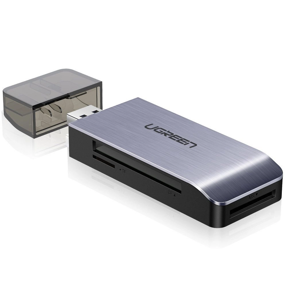 Ugreen SD / micro SD / CF / MS card reader for USB 3.0 gray (50541)eng