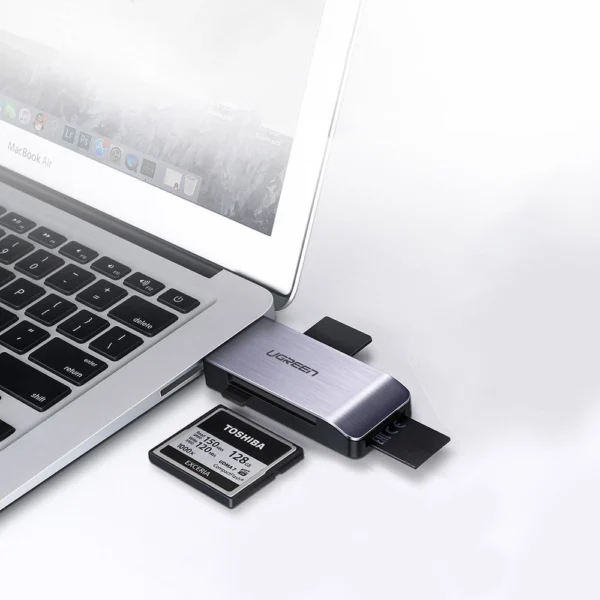 Ugreen SD / micro SD / CF / MS card reader for USB 3.0 gray (50541)eng