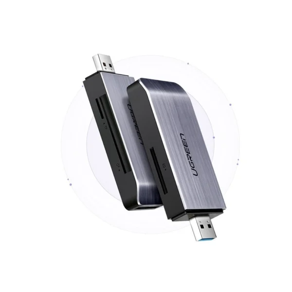 Ugreen SD / micro SD / CF / MS card reader for USB 3.0 gray (50541)eng