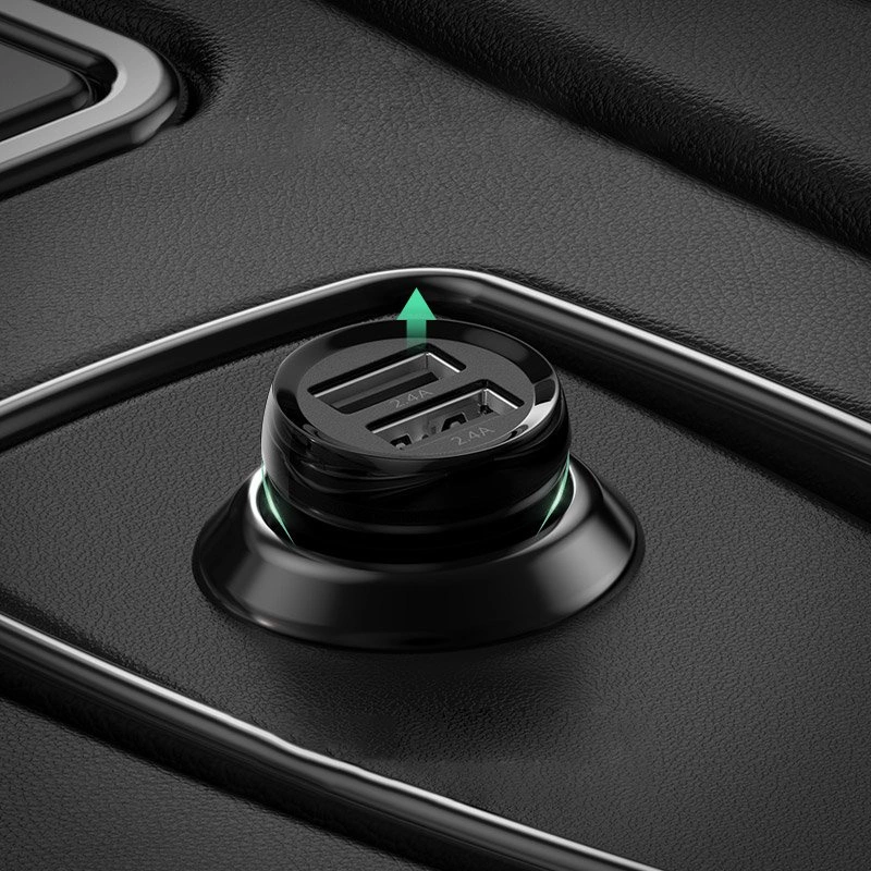 Ugreen car charger 2x USB 24W 4.8 A (2x 2.4 A) black (50875)eng