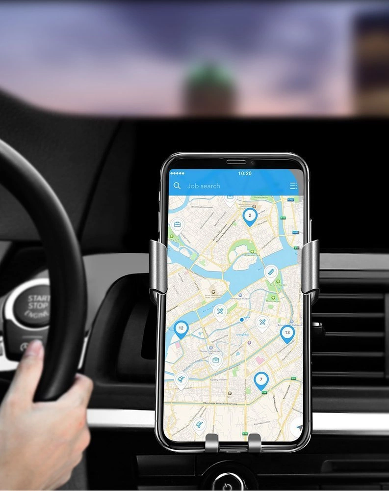 Ugreen LP130 40907 gravity phone holder for car air vent - silvereng