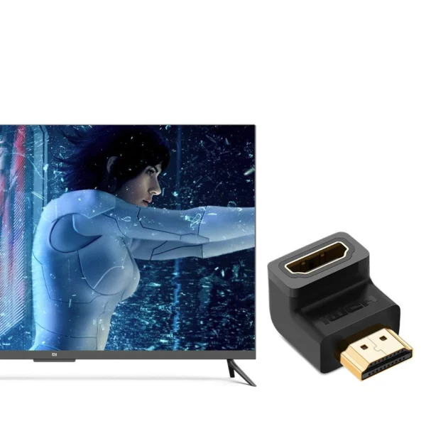 Ugreen HDMI adapter angle connector bottom black (20109)eng