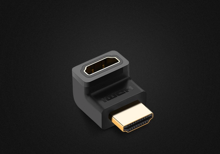 Ugreen HDMI adapter angle connector bottom black (20109)eng