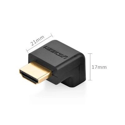 Ugreen HDMI adapter angle connector bottom black (20109)eng