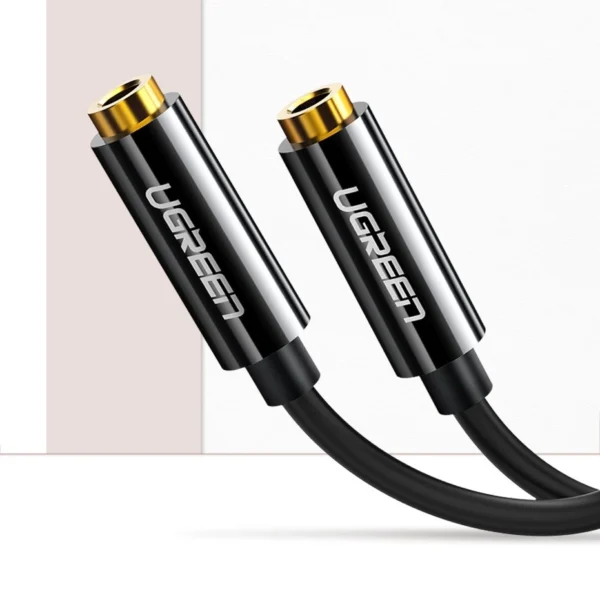 Ugreen cable 3.5 mm headphone splitter mini jack AUX 25cm black (20816)eng