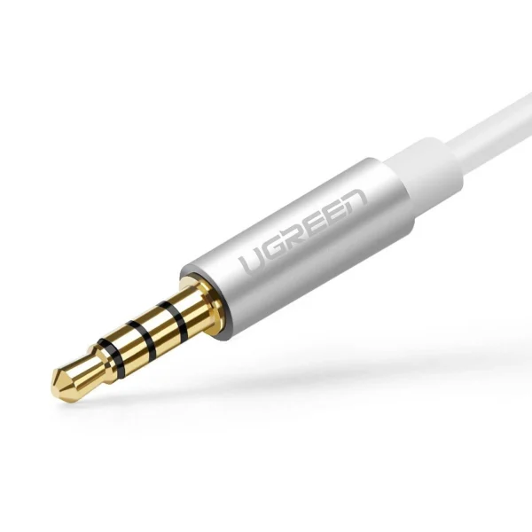 Ugreen cable cable headphone splitter 3.5 mm mini jack AUX microphone 20cm (microphone + stereo output) silver (30619)eng