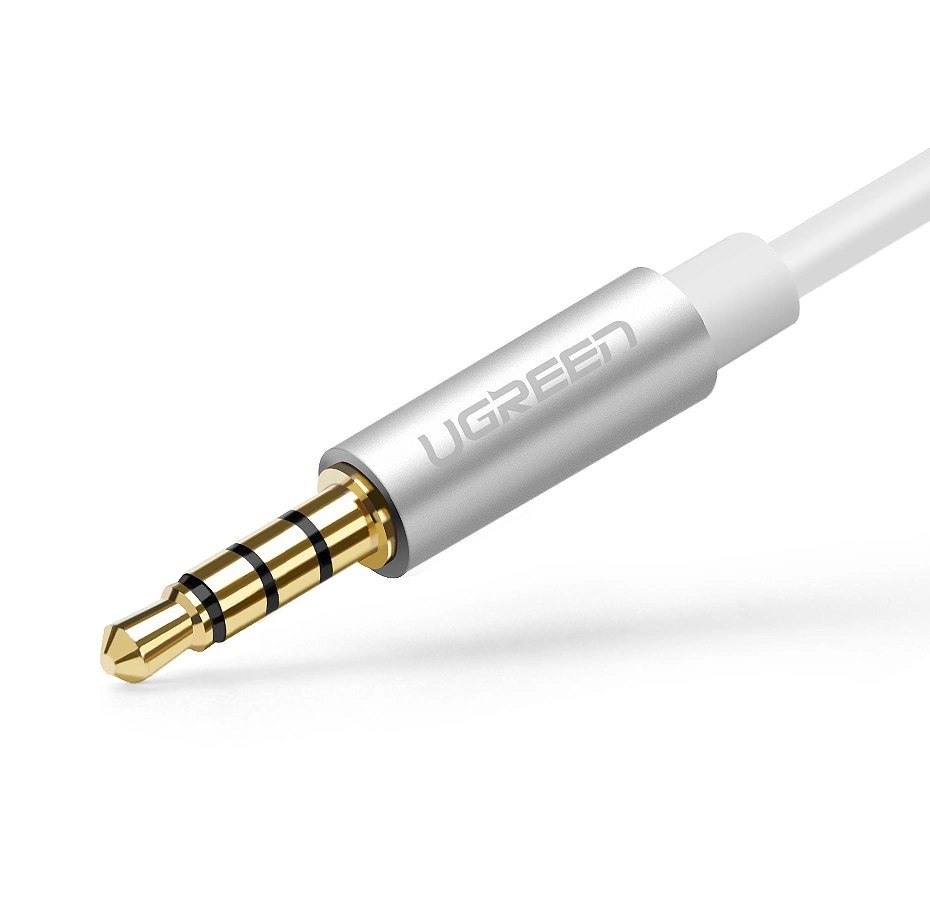 Ugreen cable cable headphone splitter 3.5 mm mini jack AUX microphone 20cm (microphone + stereo output) silver (30619)eng
