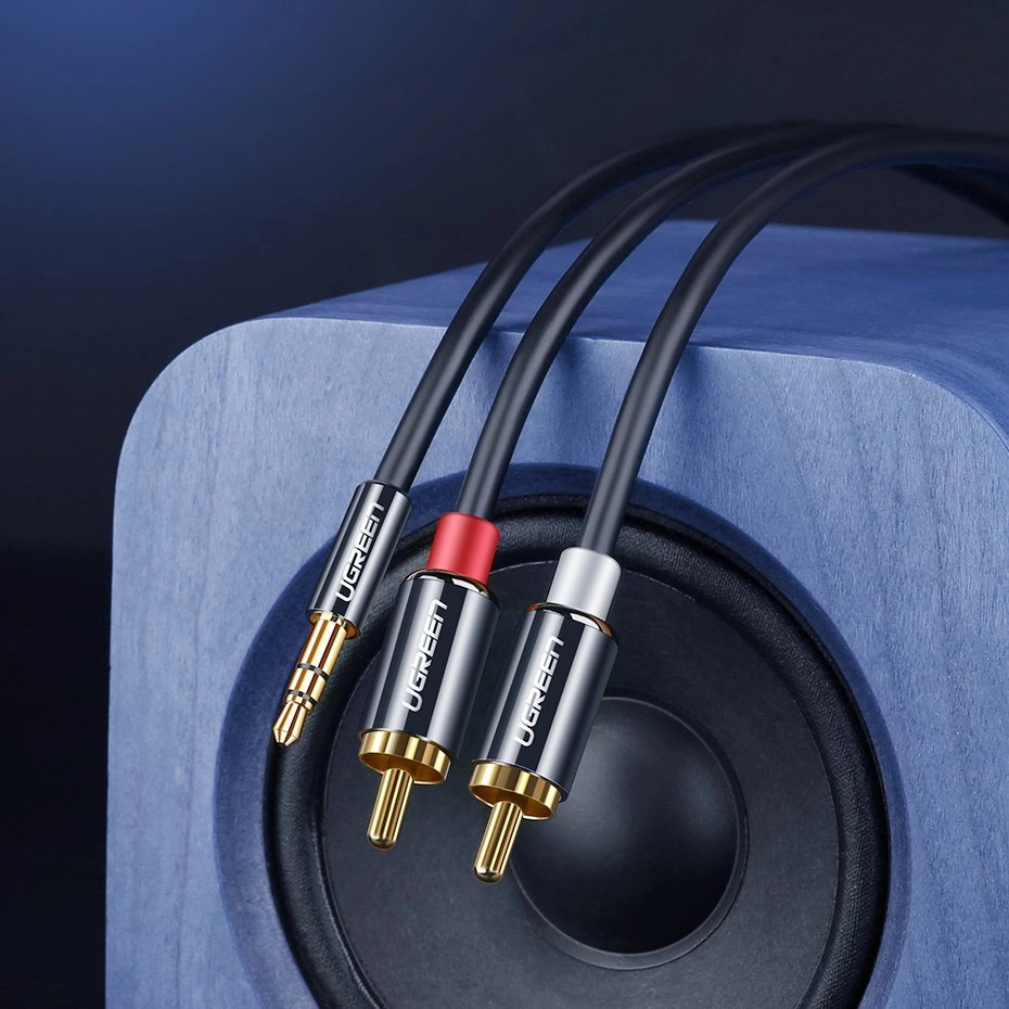 Ugreen AV116 10590 audio mini jack cable 3.5 mm (male) / 2RCA (male) 3m - blackeng