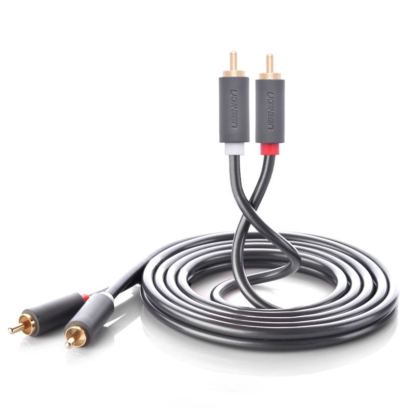Ugreen AV104 10518 audio cable 2RCA (male) / 2RCA (male) 2m - grayeng