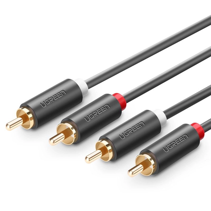 Ugreen AV104 10518 audio cable 2RCA (male) / 2RCA (male) 2m - grayeng