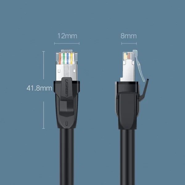 Ugreen cable internet network cable Ethernet patchcord RJ45 Cat 8 T568B 2m black (70329)eng
