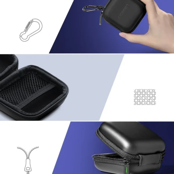 Ugreen case for headphones 8 cm x 8 cm black (40816)eng