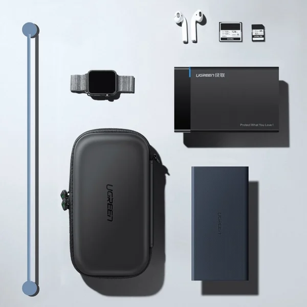 Ugreen case for HDD and accessories 16.5 x 9.5 x 4.5 cm black (40707)eng