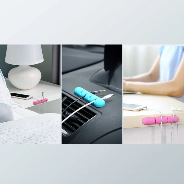 Ugreen 30762 self-adhesive organizer for 4 cables - black (2 pcs.)eng