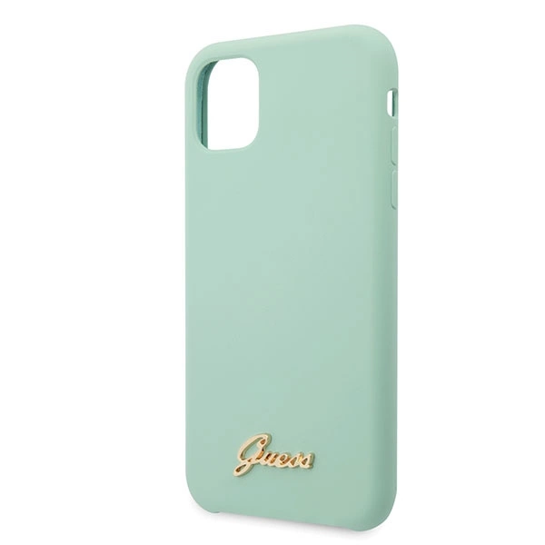 Guess GUHCN65LSLMGG iPhone 11 Pro Max green/green hard case Silicone Vintage Gold Logoeng