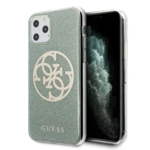 Guess GUHCN65PCUGLKA iPhone 11 Pro Max khaki hard case 4G Circle Glittereng
