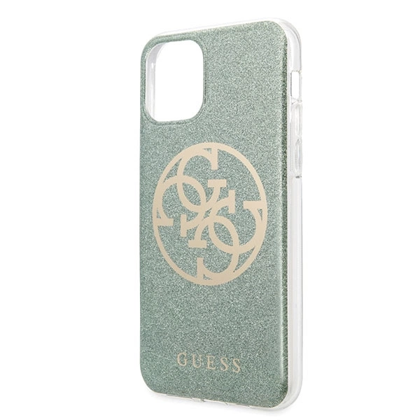 Guess GUHCN65PCUGLKA iPhone 11 Pro Max khaki hard case 4G Circle Glittereng