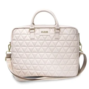 Guess Quilted bag for a 16" laptop - pinkeng