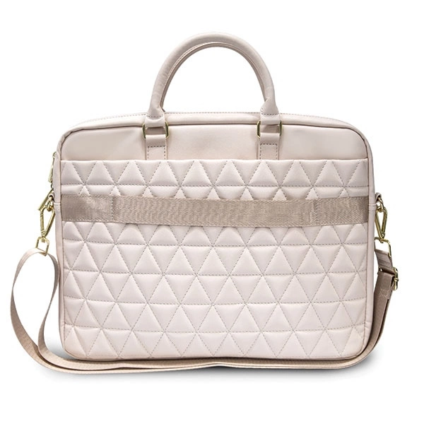 Guess Quilted bag for a 16" laptop - pinkeng