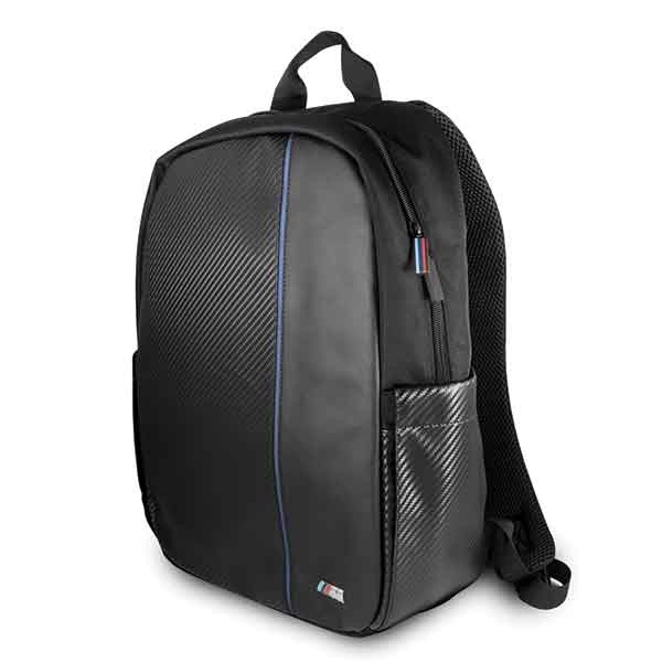 BMW Carbon Navy Stripe backpack for a 16" laptop - blackeng