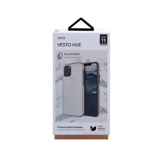 Uniq Vesto Hue case for iPhone 11 Pro Max - transparent and silvereng