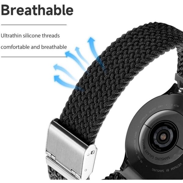 DUX DUCIS strap MIXTURE II stretchable braided 20 mm black