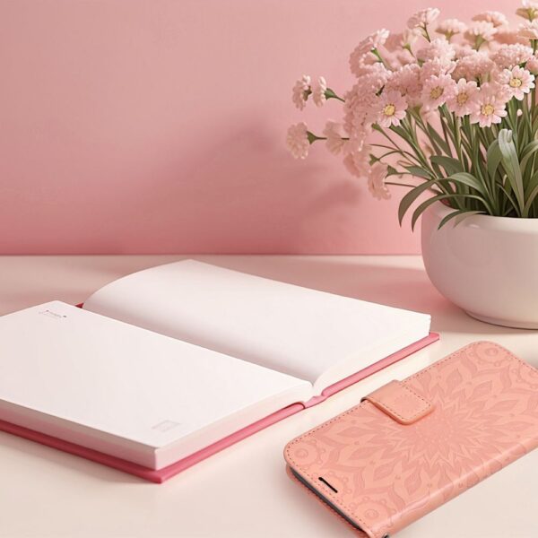 MEZZO Book case for IPHONE 17 Air mandala peach fuzz