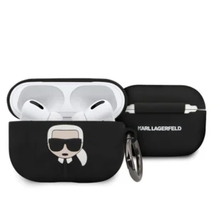 Karl Lagerfeld KLACAPSILGLBK AirPods Pro cover black/black Silicone Ikonikeng