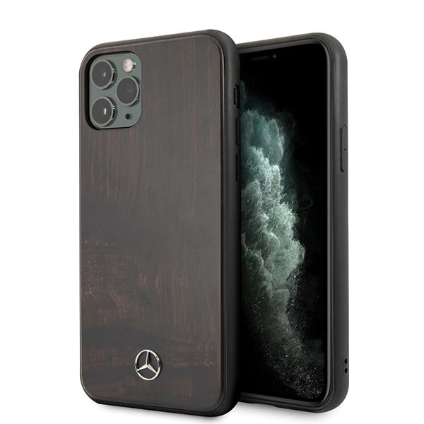 Mercedes Wood Line Rosewood case for iPhone 11 Pro - browneng