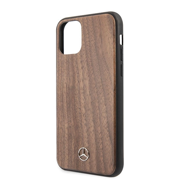 Mercedes MEHCN65VWOLB iPhone 11 Pro Max hard case brązowy/brown Wood Line Walnuteng