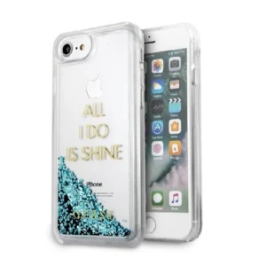 Guess GUHCP7GLUQBL iPhone 6/7/8 /SE 2020 / SE 2022 blue/blue hard case Liquid Glitter Partyeng