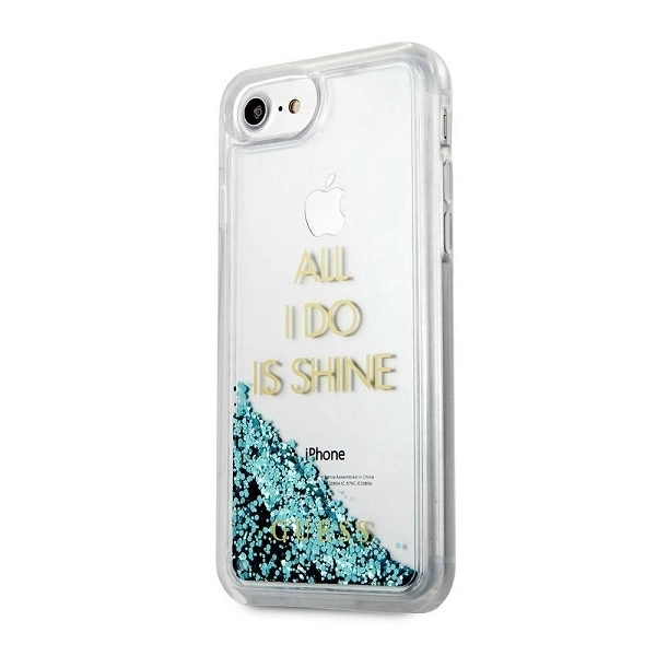 Guess GUHCP7GLUQBL iPhone 6/7/8 /SE 2020 / SE 2022 blue/blue hard case Liquid Glitter Partyeng