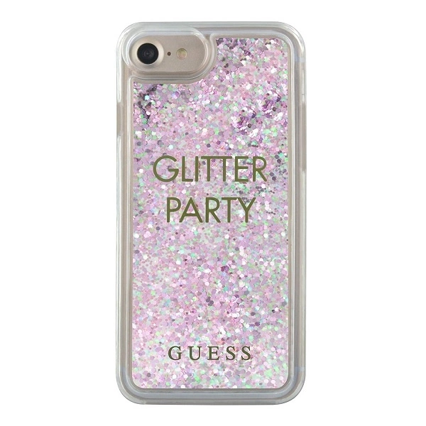 Guess GUHCP7GLUQPU iPhone 6/7/8 /SE 2020 / SE 2022 purple/purple hard case Liquid Glitter Partyeng