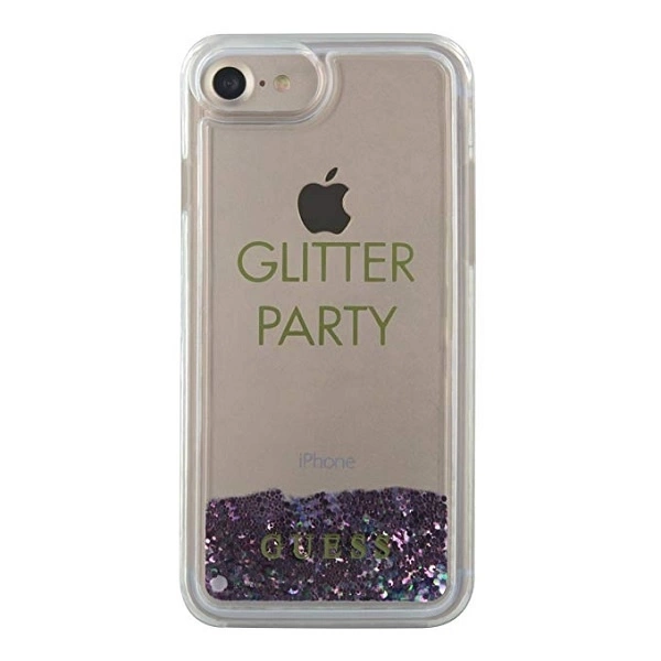 Guess GUHCP7GLUQPU iPhone 6/7/8 /SE 2020 / SE 2022 purple/purple hard case Liquid Glitter Partyeng