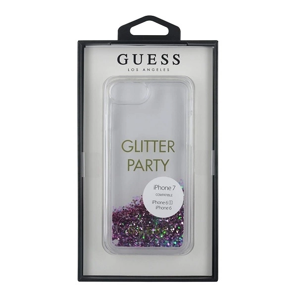 Guess GUHCP7GLUQPU iPhone 6/7/8 /SE 2020 / SE 2022 purple/purple hard case Liquid Glitter Partyeng