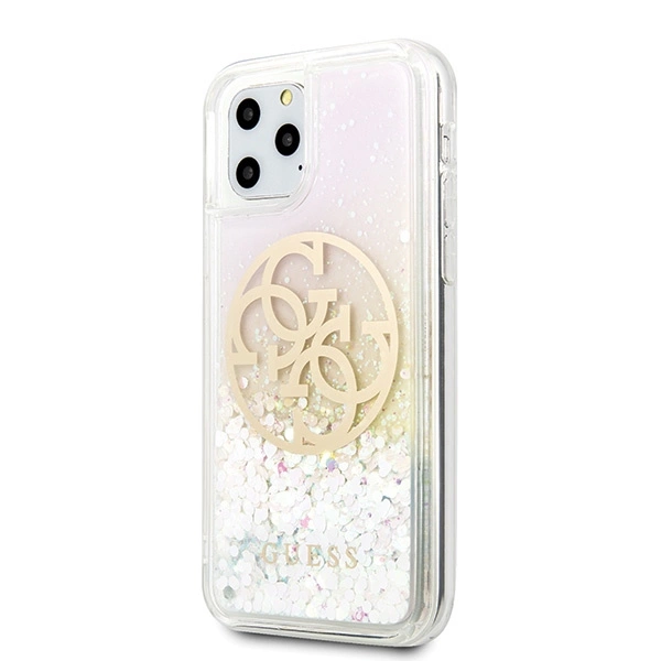 Guess GUHCN58LGIRGP iPhone 11 Pro hard case Gradient Liquid Glitter Circle Logoeng