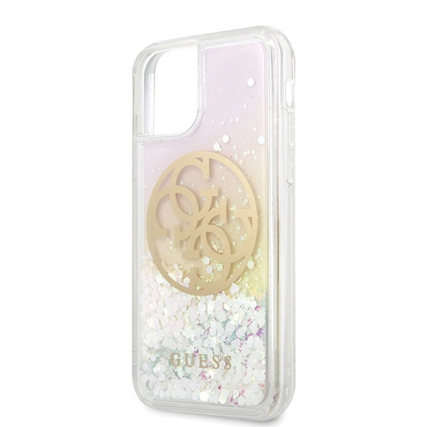 Guess GUHCN58LGIRGP iPhone 11 Pro hard case Gradient Liquid Glitter Circle Logoeng