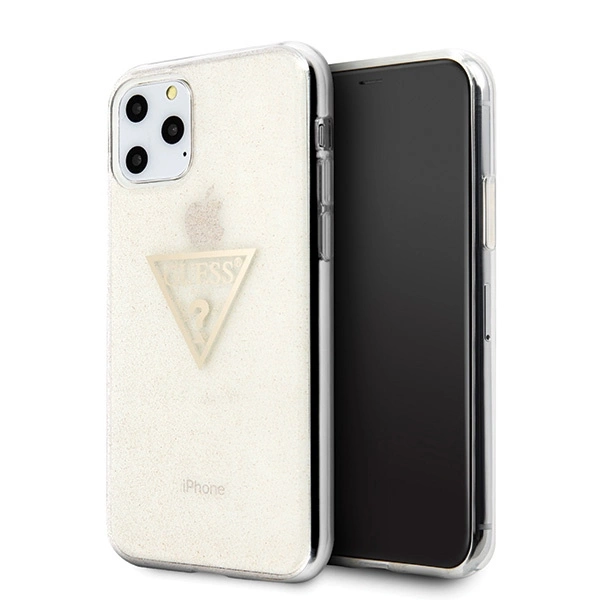Guess GUHCN58SGTLGO iPhone 11 Pro gold/gold hard case Glitter Triangleeng
