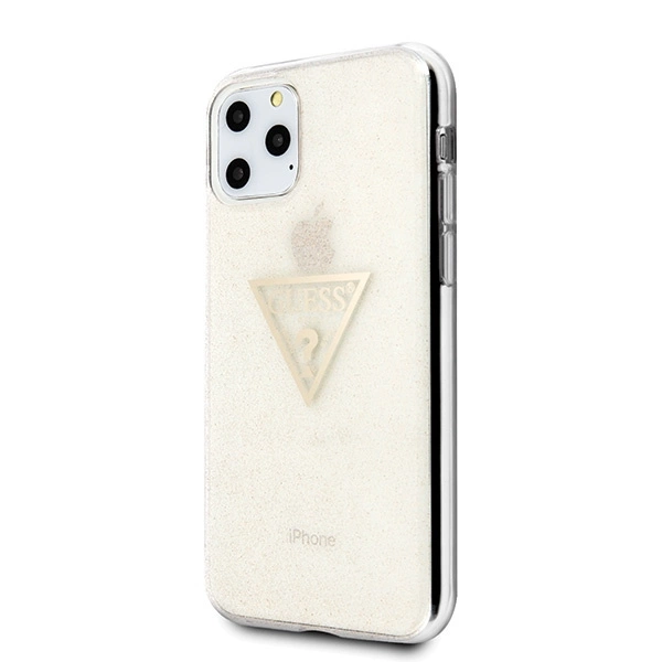 Guess GUHCN58SGTLGO iPhone 11 Pro gold/gold hard case Glitter Triangleeng