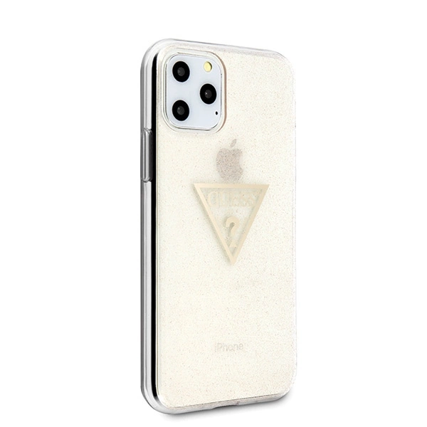 Guess GUHCN58SGTLGO iPhone 11 Pro gold/gold hard case Glitter Triangleeng