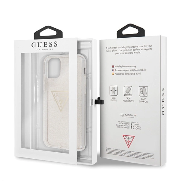 Guess GUHCN58SGTLGO iPhone 11 Pro gold/gold hard case Glitter Triangleeng