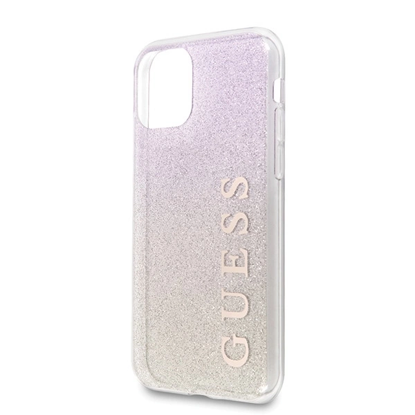 Guess GUHCN65PCUGLGPI iPhone 11 Pro Max rose gold/gold pink hard case Gradient Glittereng