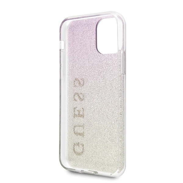 Guess GUHCN65PCUGLGPI iPhone 11 Pro Max rose gold/gold pink hard case Gradient Glittereng