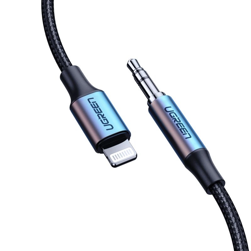 Ugreen cable AUX MFI Lightning audio cable - 3.5 mm mini jack 1 m gray (70509)eng