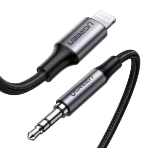 Ugreen cable AUX MFI Lightning audio cable - 3.5 mm mini jack 1 m gray (70509)eng