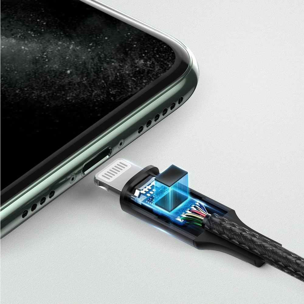 Ugreen cable AUX MFI Lightning audio cable - 3.5 mm mini jack 1 m gray (70509)eng