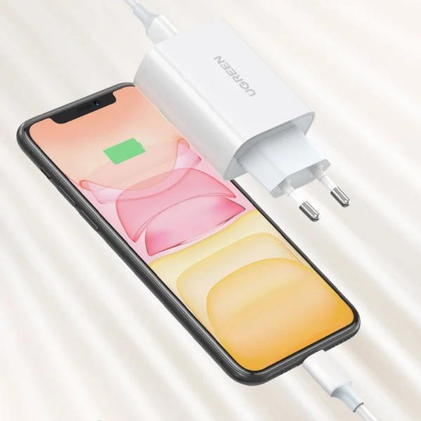 Ugreen Fast USB Charger Type C Power Delivery 30 W Quick Charge 4.0 white (70161)eng