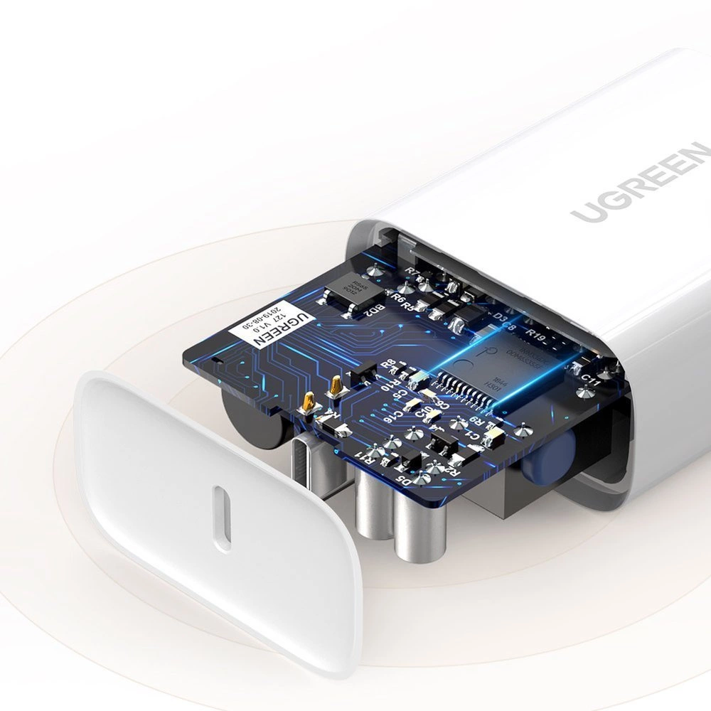 Ugreen Fast USB Charger Type C Power Delivery 30 W Quick Charge 4.0 white (70161)eng
